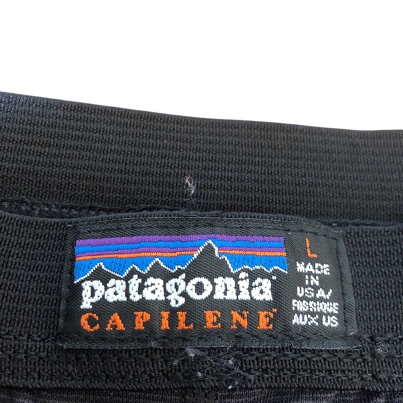 Vintage Patagonia Capilene Base Layer Pants Mens Large Black Lightweight USA - Picture 3 of 14